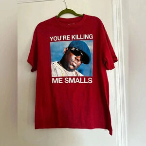 NWOT You're Killing Me Smalls, Biggie Smalls Heather Red T-Shirt. Size: L.